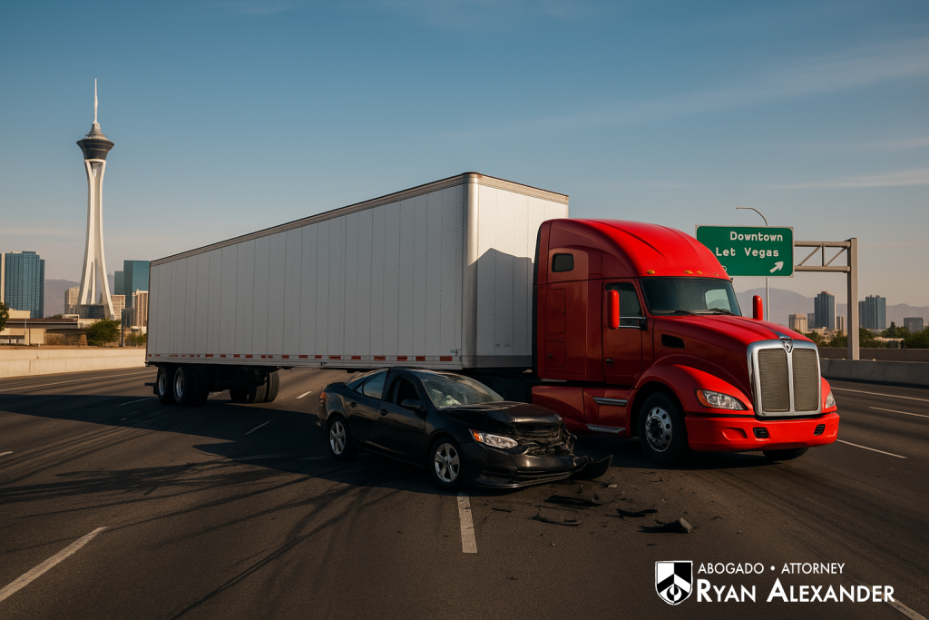 #1 Best Las Vegas truck accident Attorney - Jackknifed accident
